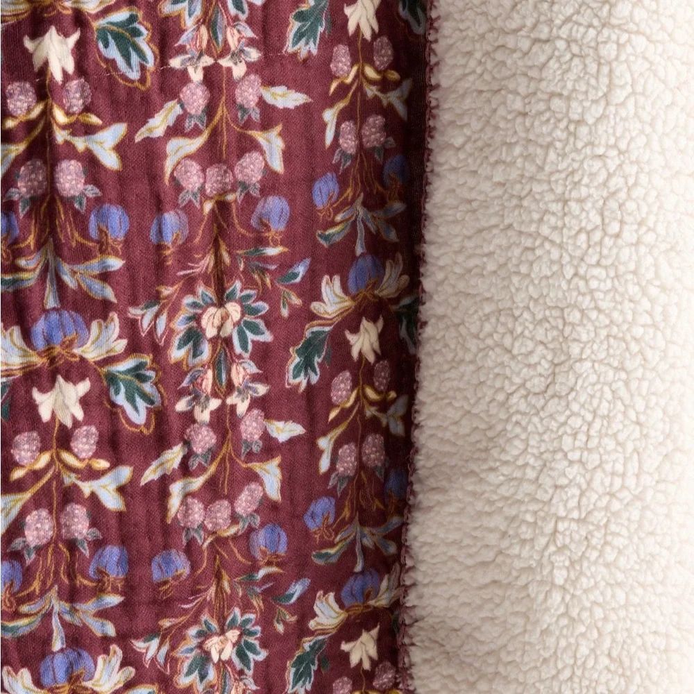 Anthropologie Cotton Sherpa throw blanket brand new - Picture 3 of 6